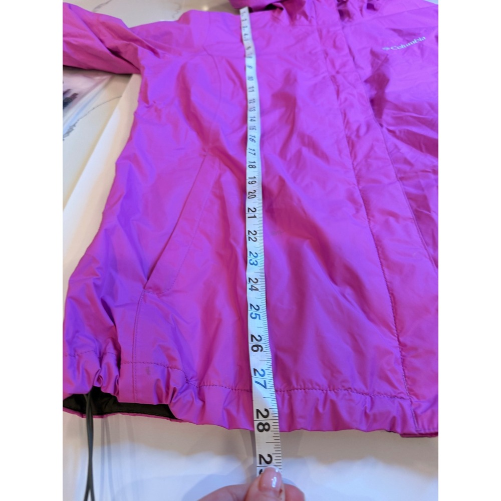 Columbia Arcadia II Womens XL Pink Omni-Tech Waterproof Hooded Rain Jacket - Picture 4 of 11
